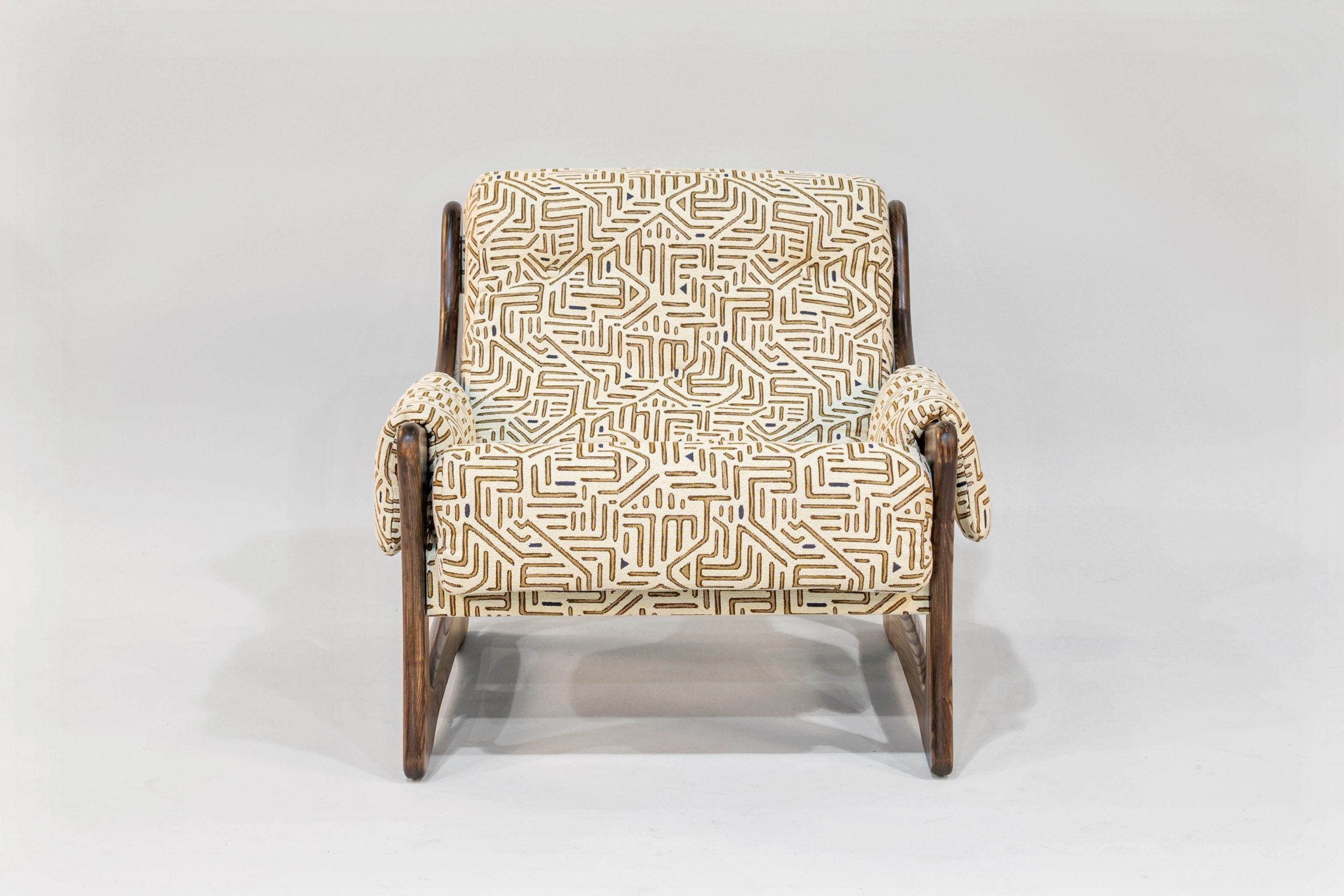 Tresori Chair & Ottoman Set | Flamed Ash Arms in Wenge - We The Collective
