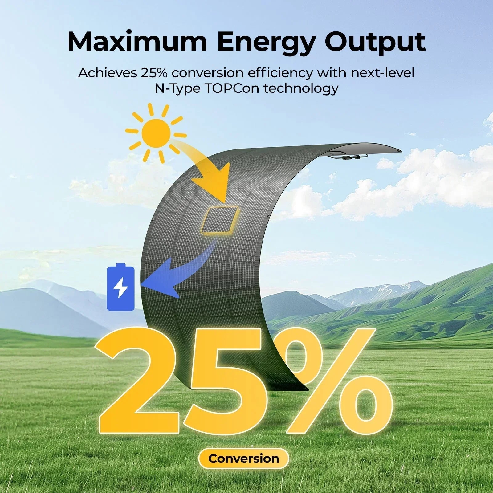 12V/24V 200W Arch Pro N-Type TOPCon Solar Panel With Tape - OVERLANDERS Outfitter