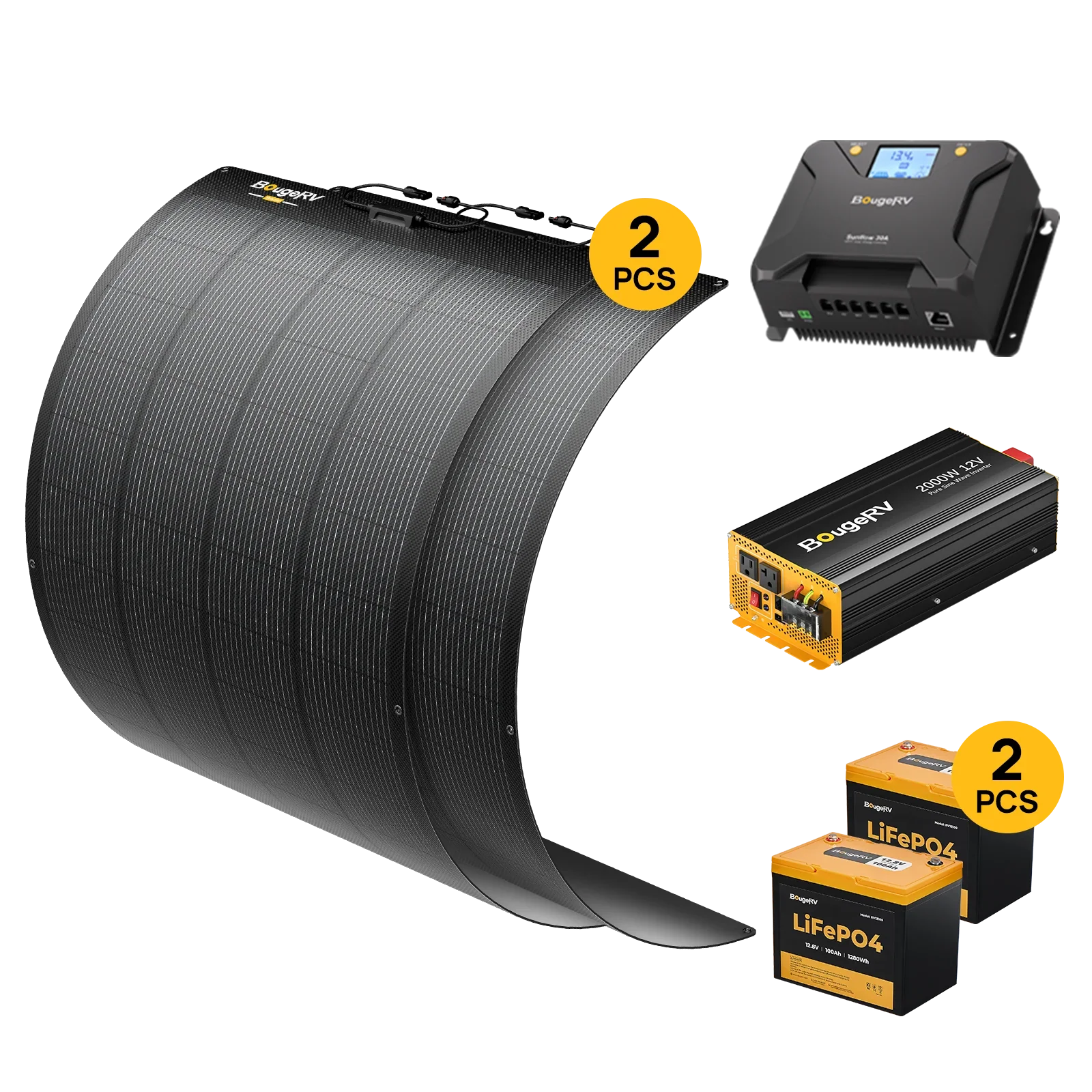 BougeRV 12V 400 Watt Arch Pro Solar System Kit - OVERLANDERS Outfitter