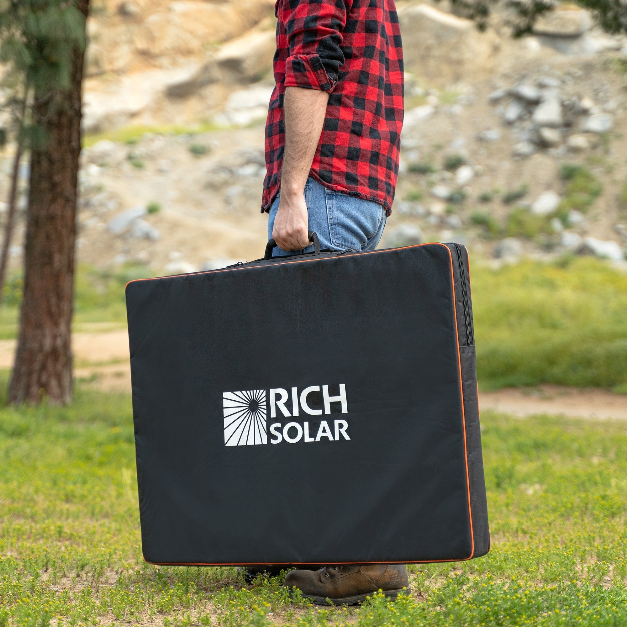 Rich Solar MEGA 200 Watt Portable Solar Panel | Powerful 12V Portable Solar Panel for Generators, Power Stations, Campers - We The Collective