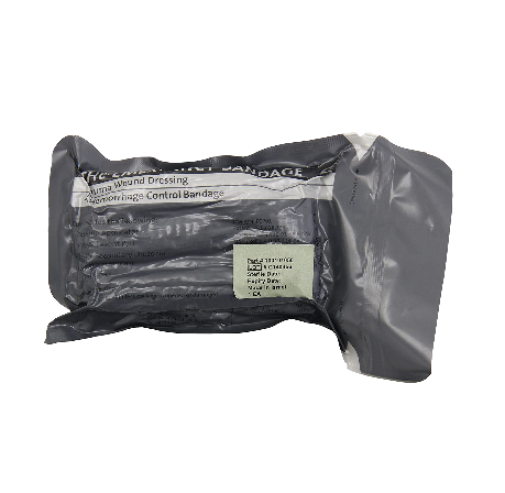 MediTac Kits premium bleeding control pack with gauze, tourniquet, and trauma supplies in a compact emergency first aid kit.