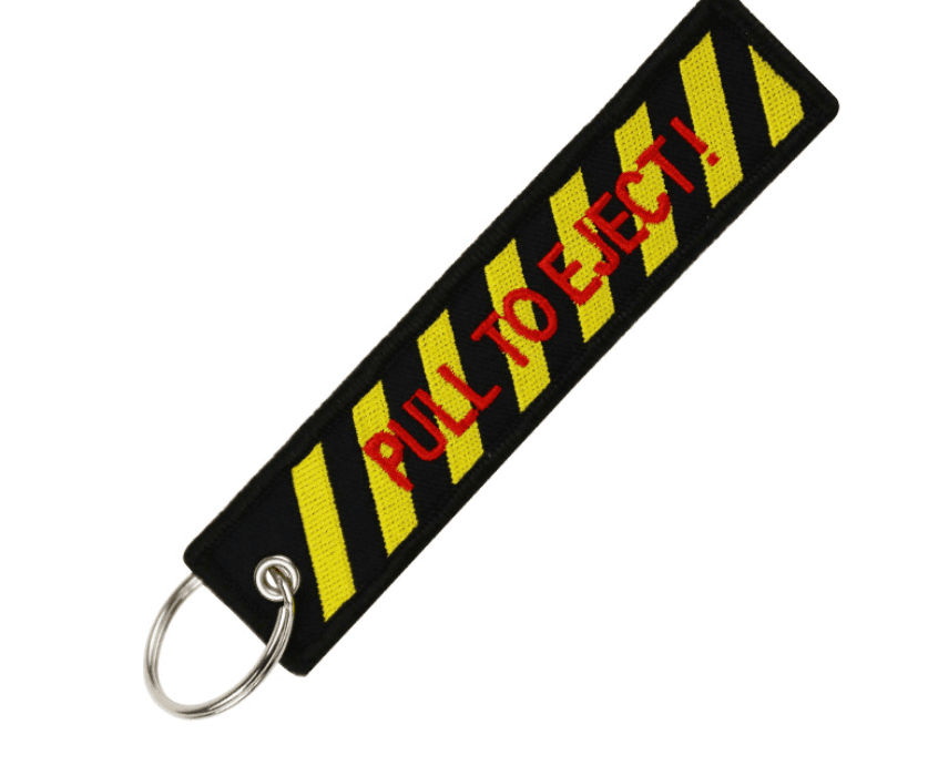 Embroidered motorcycle keychain decor by Bean's Moto Booth featuring detailed stitching and vibrant design.