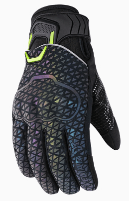 VEMAR™ Night Elf reflective motorcycle gloves with reinforced palms and adjustable straps, designed for safety and comfort.