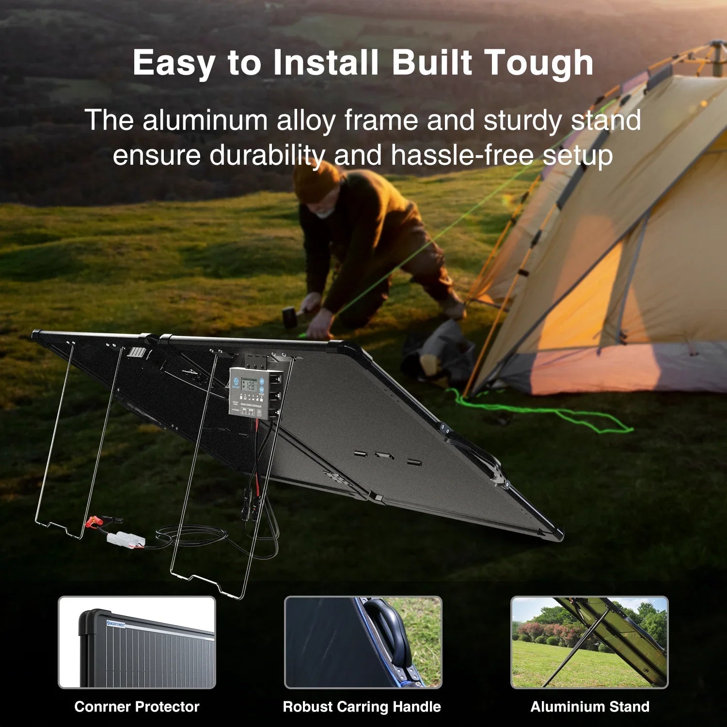 ACOPOWER PLK Portable Solar Panel Kit, Lightweight 20A Charge Controller——200W, 100W - We The Collective