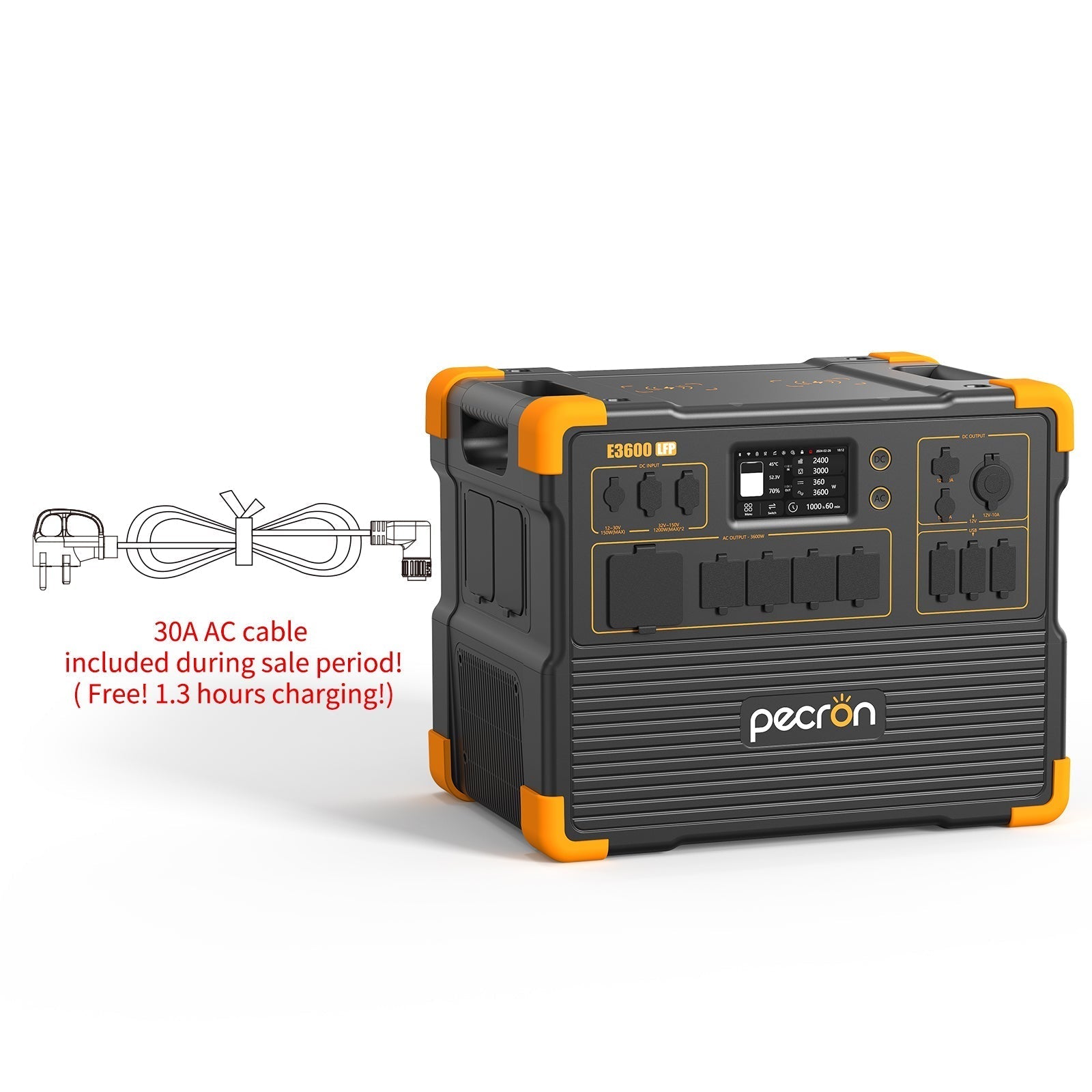 PECRON E3600LFP Portable Power Station 3600W 3072Wh - We The Collective