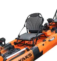 ReelYaks modular kayak middle expansion section for converting a solo kayak to a tandem setup, shown on the kayak.