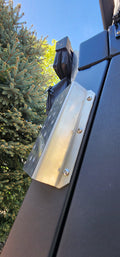 Ambidextrous Mount bracket for 5lb and 11lb propane tanks, designed for camping and hiking, by Muddy River Outdoors.