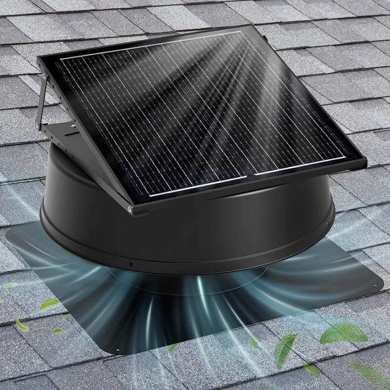 12" Solar Attic Vent Fan -55W - OVERLANDERS Outfitter