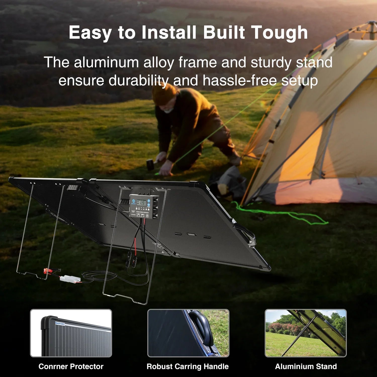 ACOPOWER PLK Portable Solar Panel Kit, Lightweight 20A Charge Controller——200W, 100W - We The Collective