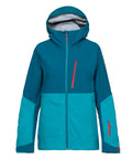 Strafe Outerwear Meadow 3L Shell Jacket in dark teal, showcasing a waterproof design and adjustable features.