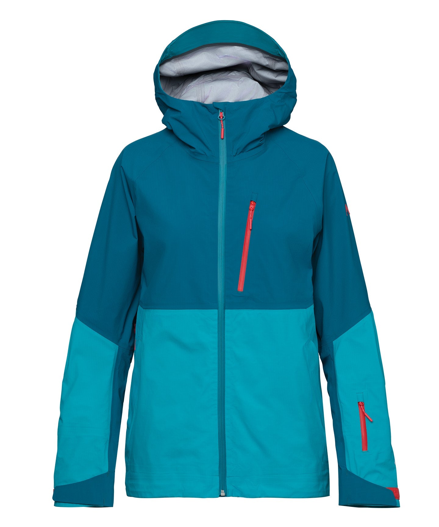 Strafe Outerwear Meadow 3L Shell Jacket in dark teal, showcasing a waterproof design and adjustable features.