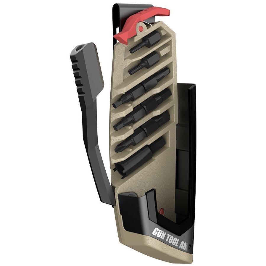 HCC Tactical Gun Tool Amp for AR15 cleaning and maintenance, compact multi-tool with various firearm repair functions.