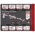 HCC Tactical 1911 Smart Mat for gun cleaning and maintenance, featuring organized sections and a durable surface.