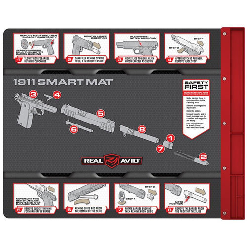 HCC Tactical 1911 Smart Mat for gun cleaning and maintenance, featuring organized sections and a durable surface.