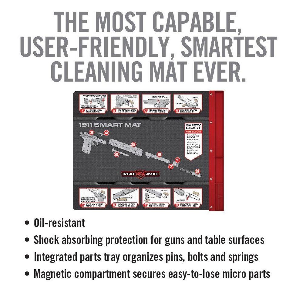HCC Tactical 1911 Smart Mat for gun cleaning and maintenance, featuring organized sections and durable surface for firearm care.