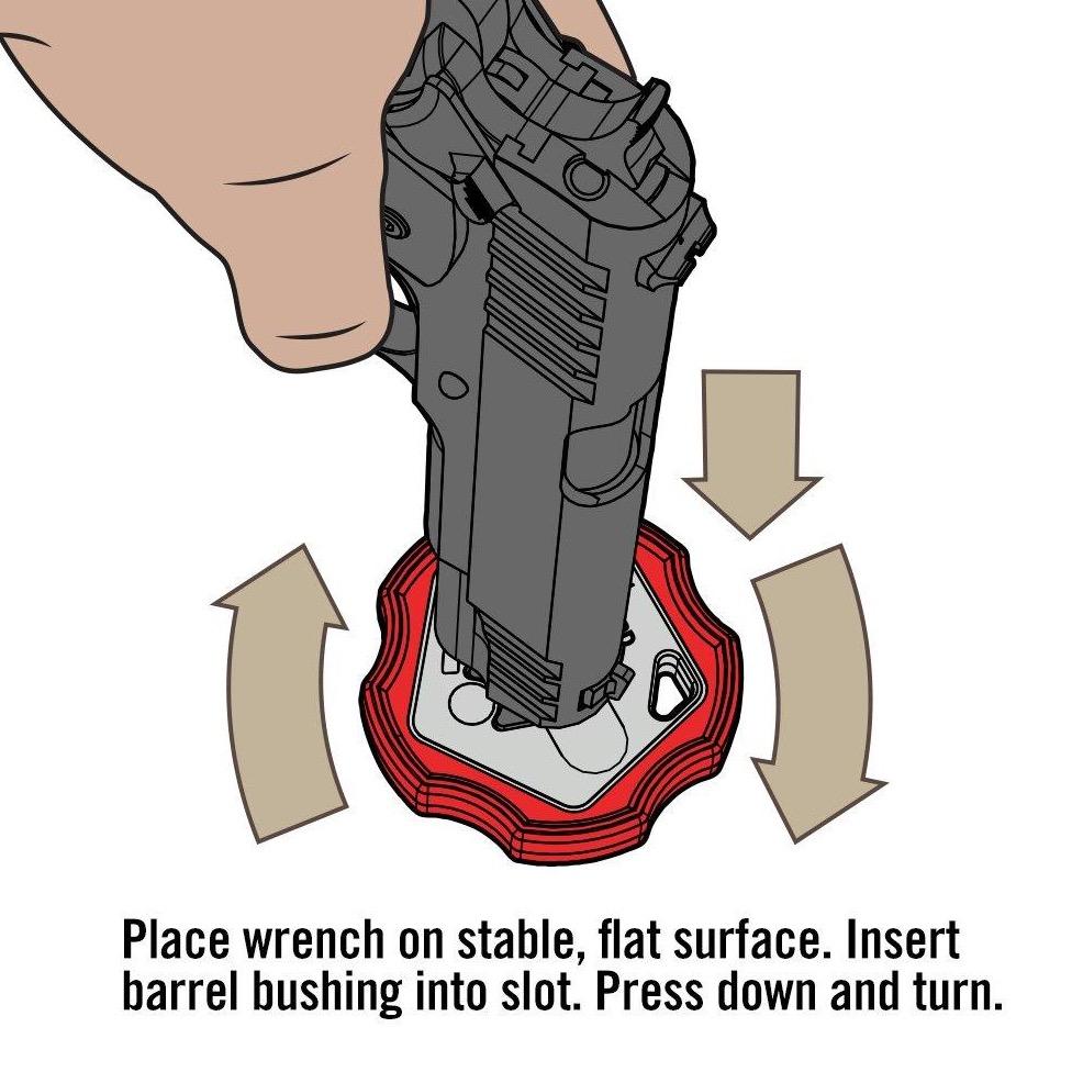 HCC Tactical 1911 Smart Wrench for cleaning and maintenance, showcasing its ergonomic design and durable construction.