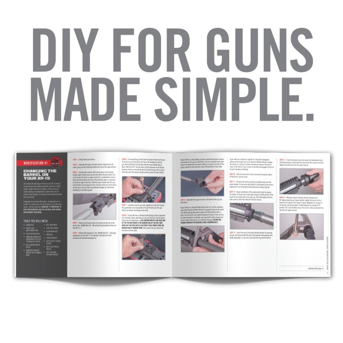 HCC Tactical AR15 Armorer’s Master Kit™ with tools and accessories for cleaning and maintenance of AR15 rifles.