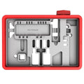 HCC Tactical AR15 Master Bench Block for cleaning and maintenance, showing a sturdy steel tool with multiple slots and holes.