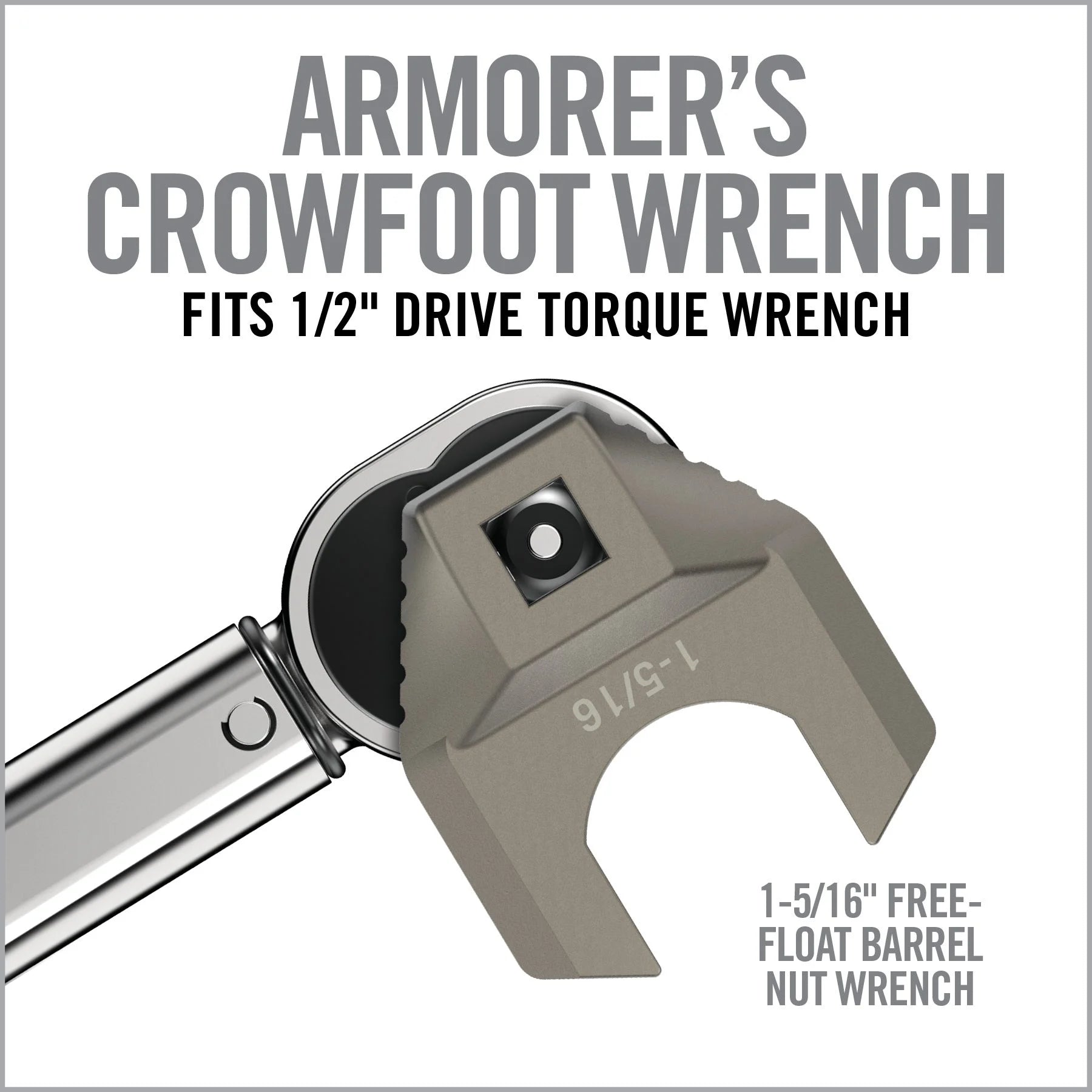 HCC Tactical Master Fit Wrench Heads for cleaning and maintenance, showcasing various sizes and designs on a neutral background.