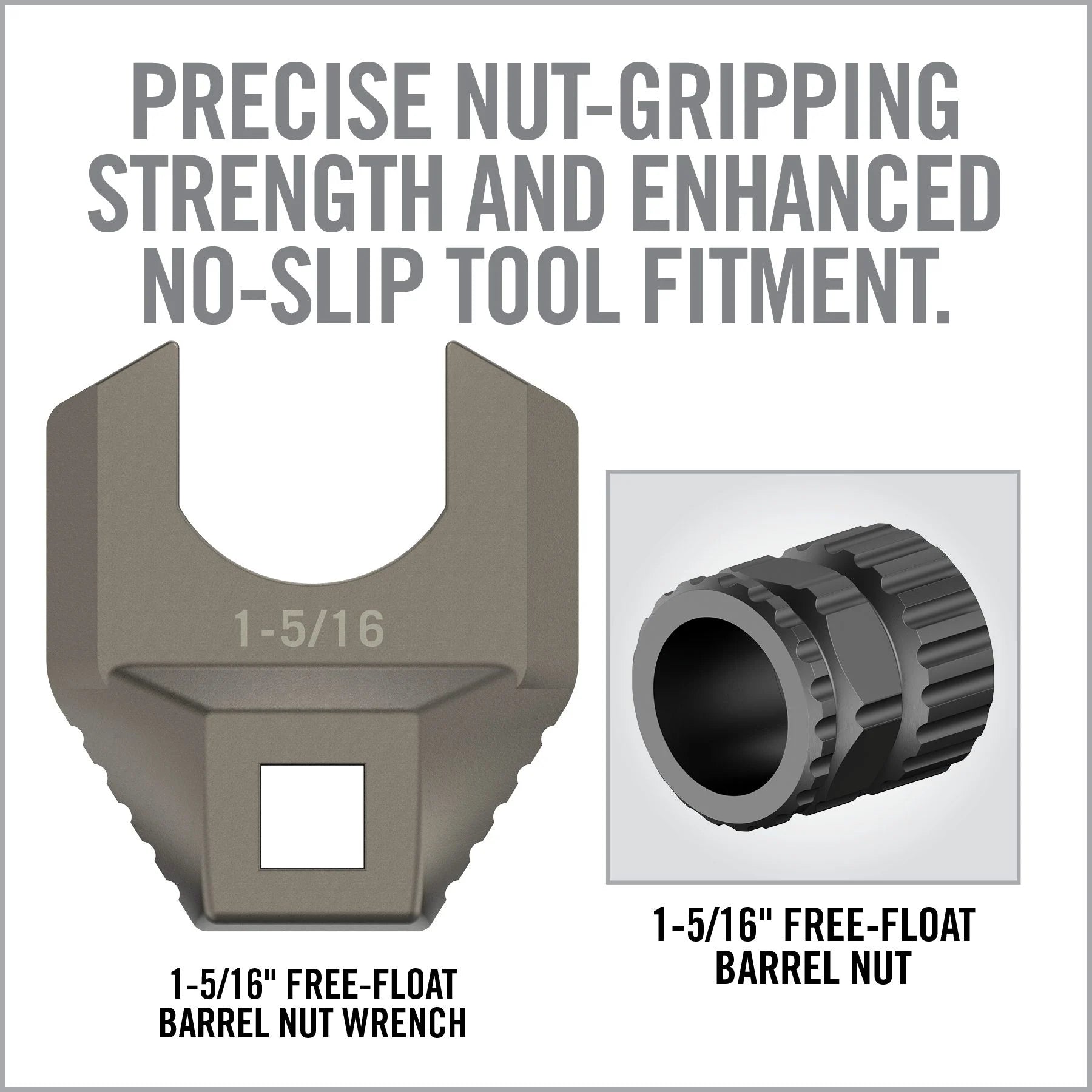 HCC Tactical Master Fit Wrench Heads for cleaning and maintenance, showcasing various sizes and precision design.