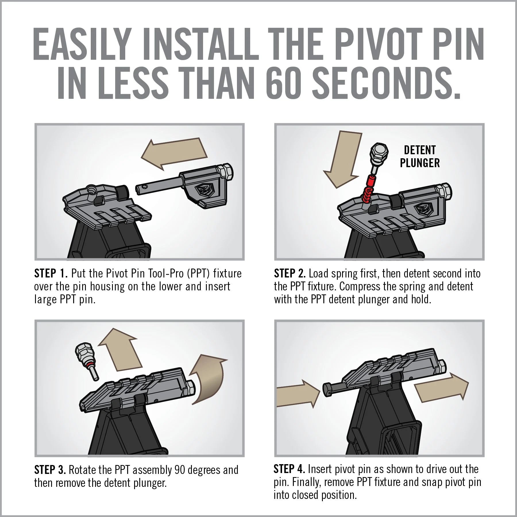 HCC Tactical AR15 Pivot Pin Tool-Pro for efficient cleaning and maintenance of AR15 firearms.