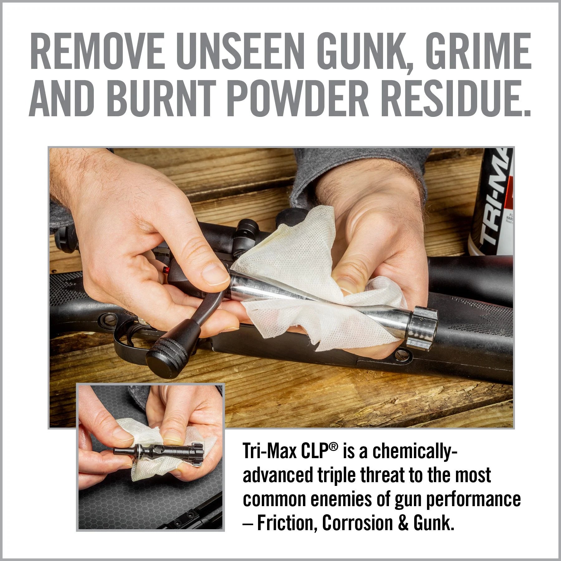 TRI-Max CLP Gun Wipes – 60 CT Canister - We The Collective
