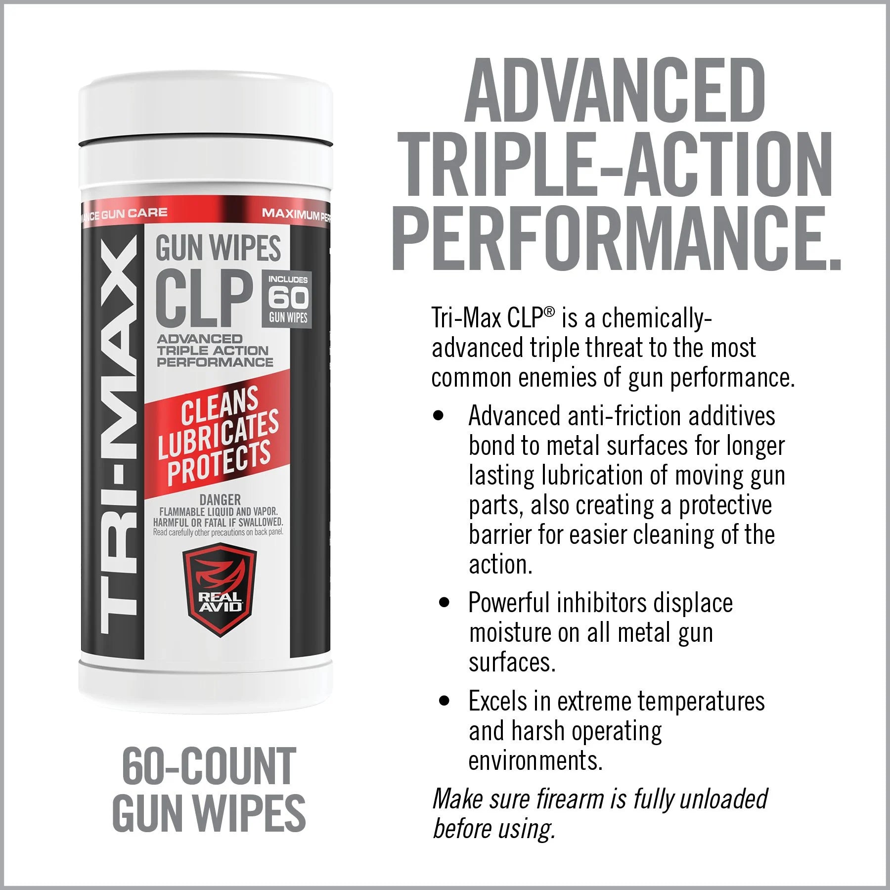 TRI-Max CLP Gun Wipes – 60 CT Canister - We The Collective