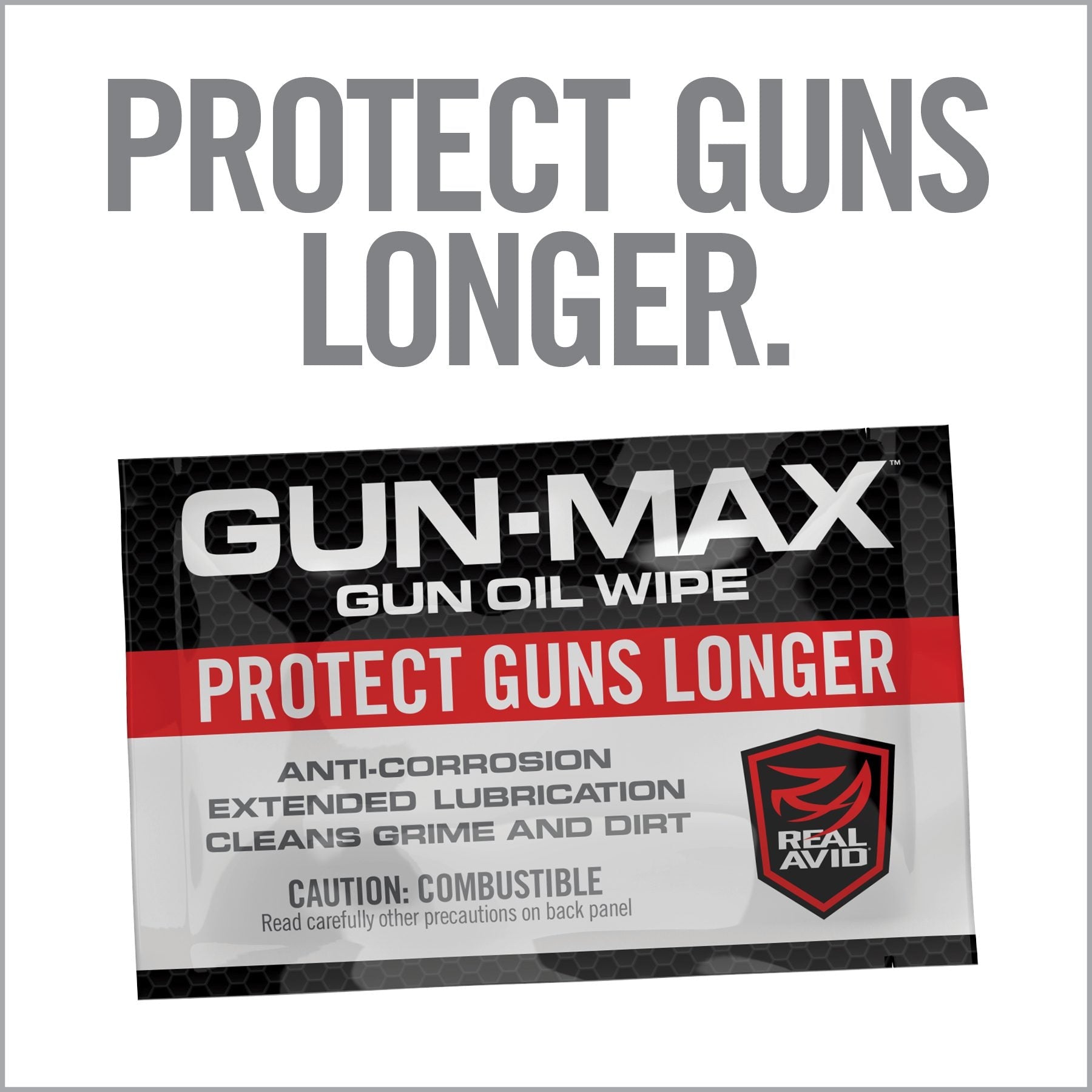HCC Tactical Gun-Max Gun Oil Wipes in a 25-pack for cleaning and maintenance of firearms.
