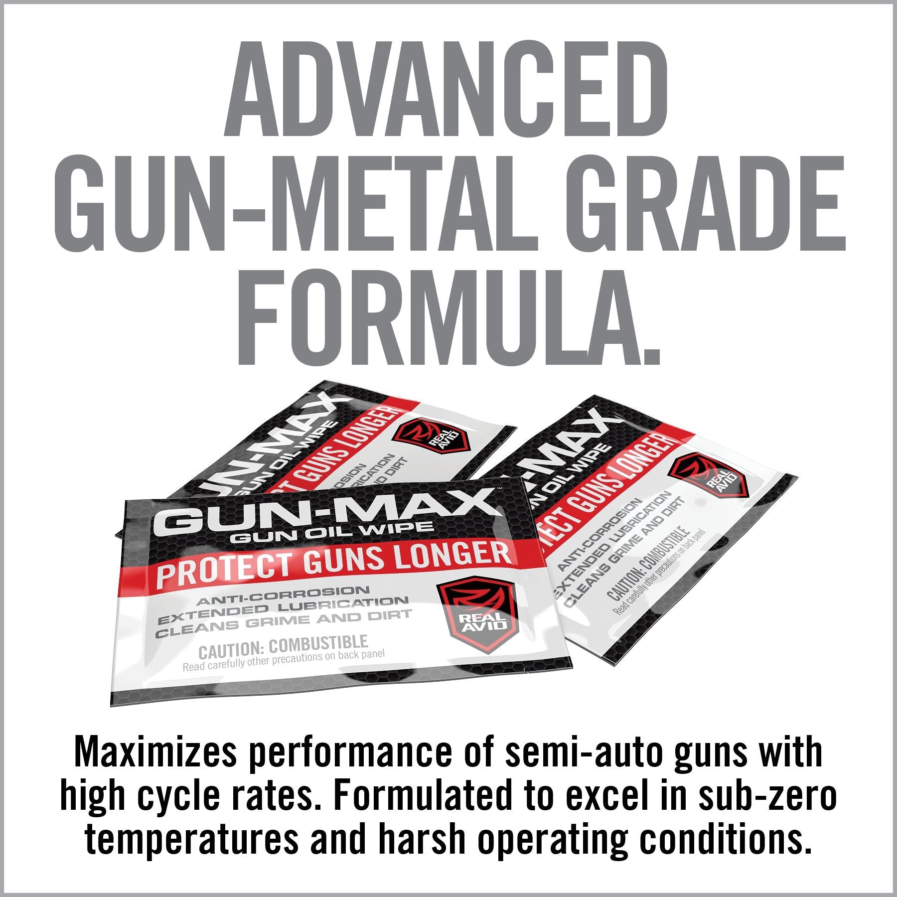 HCC Tactical Gun-Max Gun Oil Wipes in a 25 pack for cleaning and maintenance of firearms.