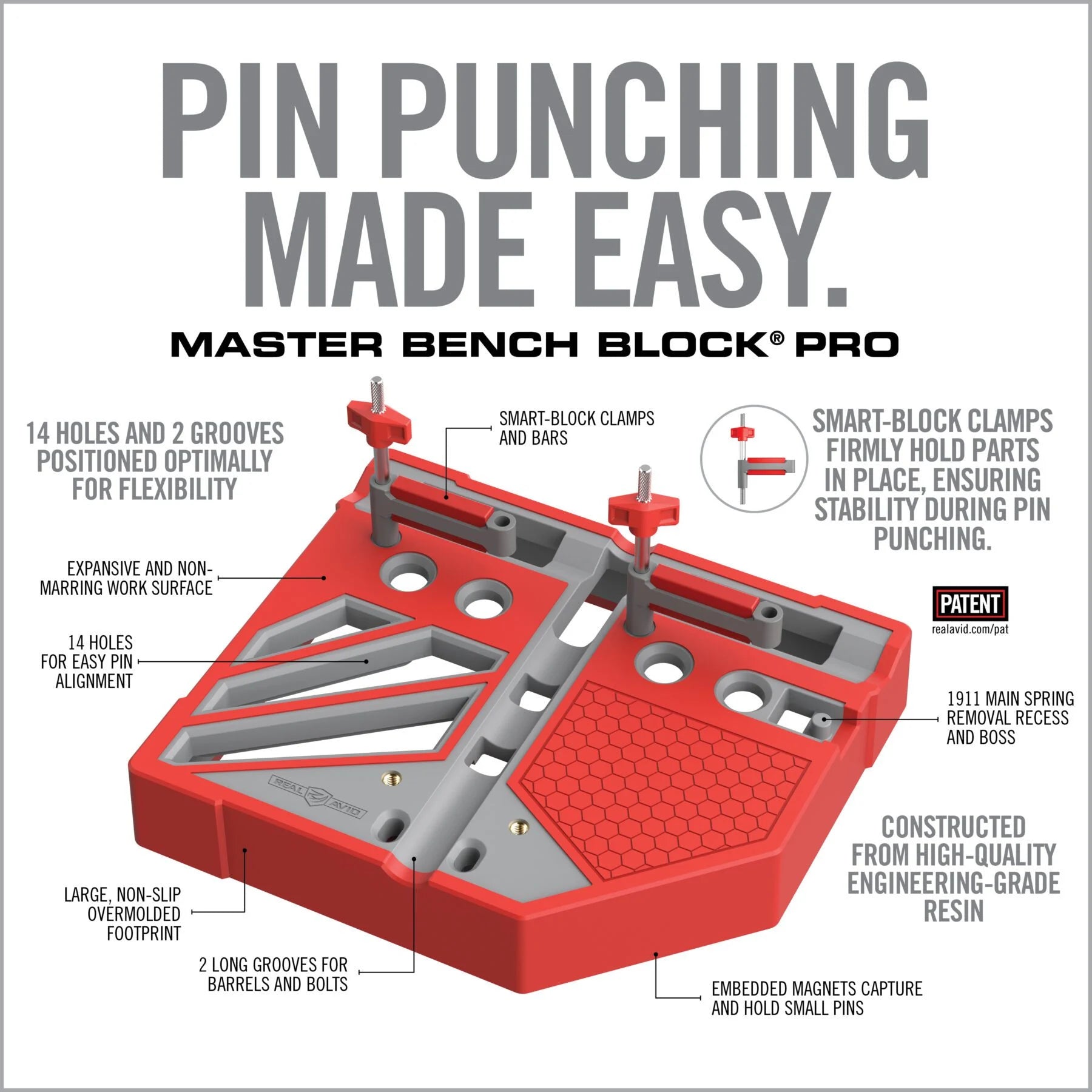 HCC Tactical Master Bench Block® Pro for cleaning and maintenance, showcasing durable construction and versatile design.