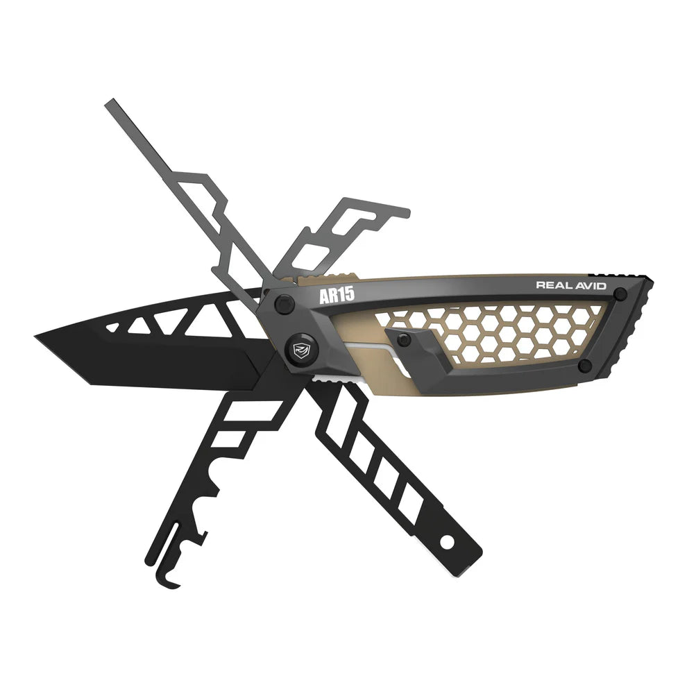 HCC Tactical Gun Tool Edge for AR15 cleaning and maintenance, compact multi-tool with various firearm repair features.