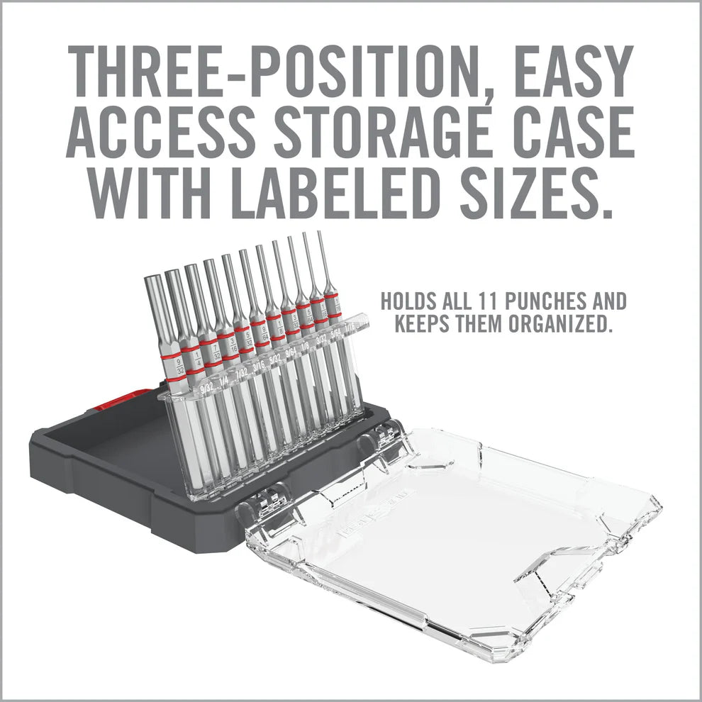 HCC Tactical Accu-Punch 11-piece pin punch set for precise cleaning and maintenance of firearms and tools.