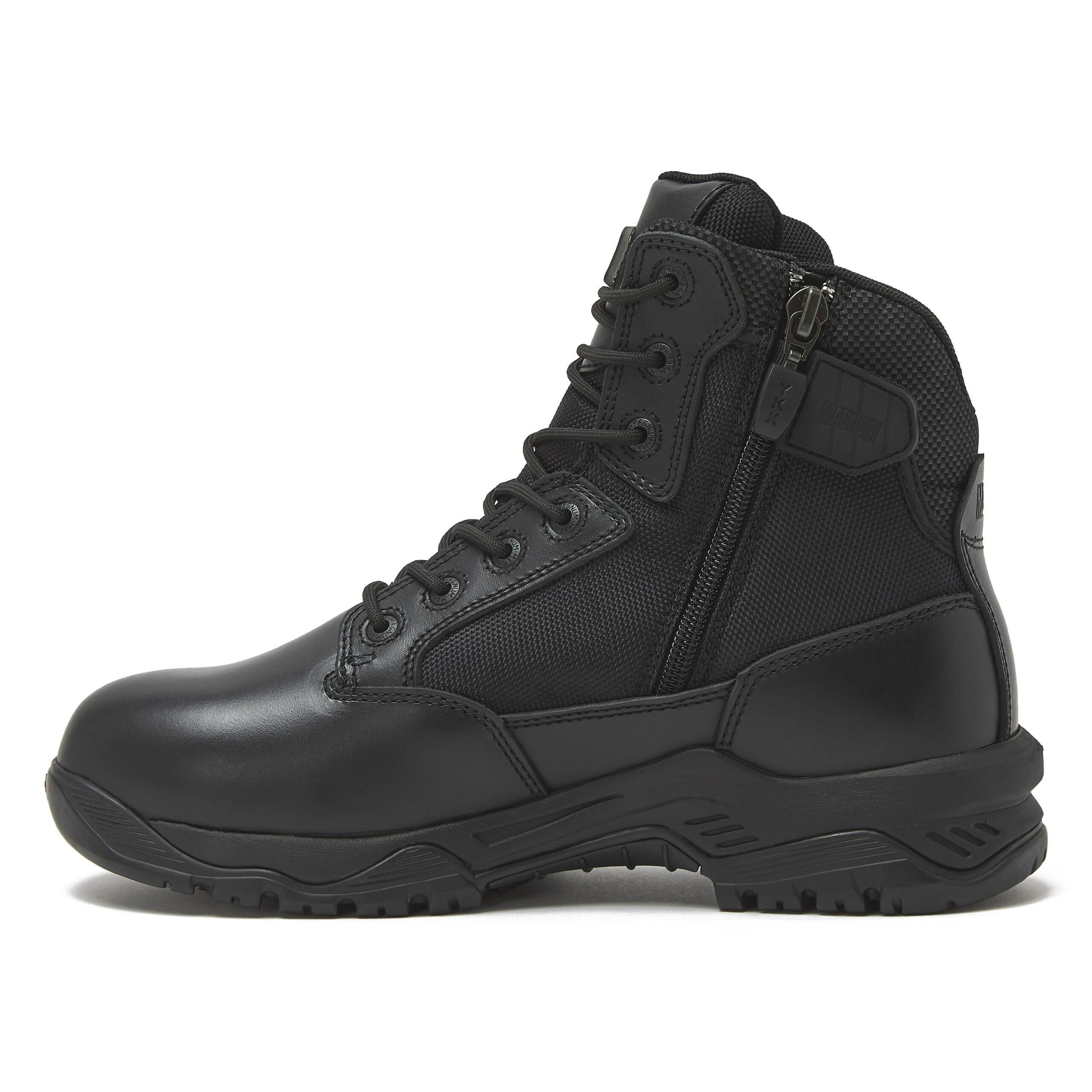 Magnum Boots Strike Force 6-inch waterproof tactical boot with sturdy leather and durable sole, designed for outdoor and work use.
