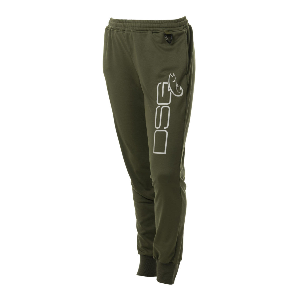 Light gray DSG OUTERWEAR Kenzie sweatpants with elastic waistband and tapered cuffs, casual loungewear for comfort.
