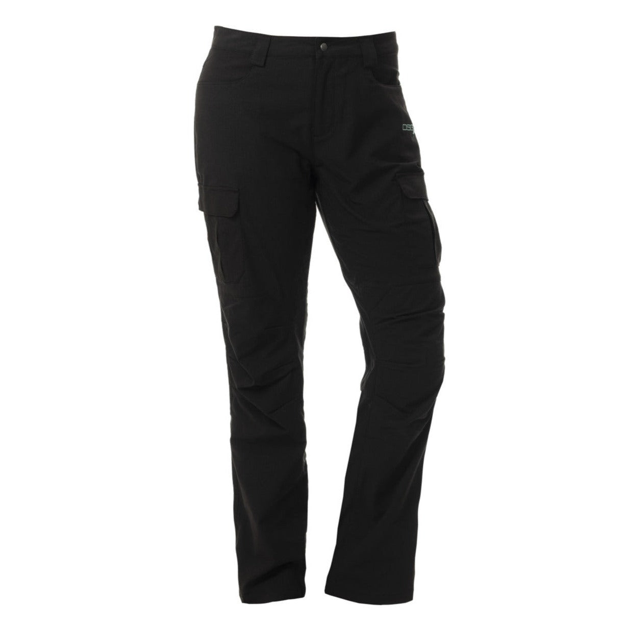 Black DSG OUTERWEAR Field Pant made of durable fabric, shown with a straight-leg fit and multiple cargo pockets.