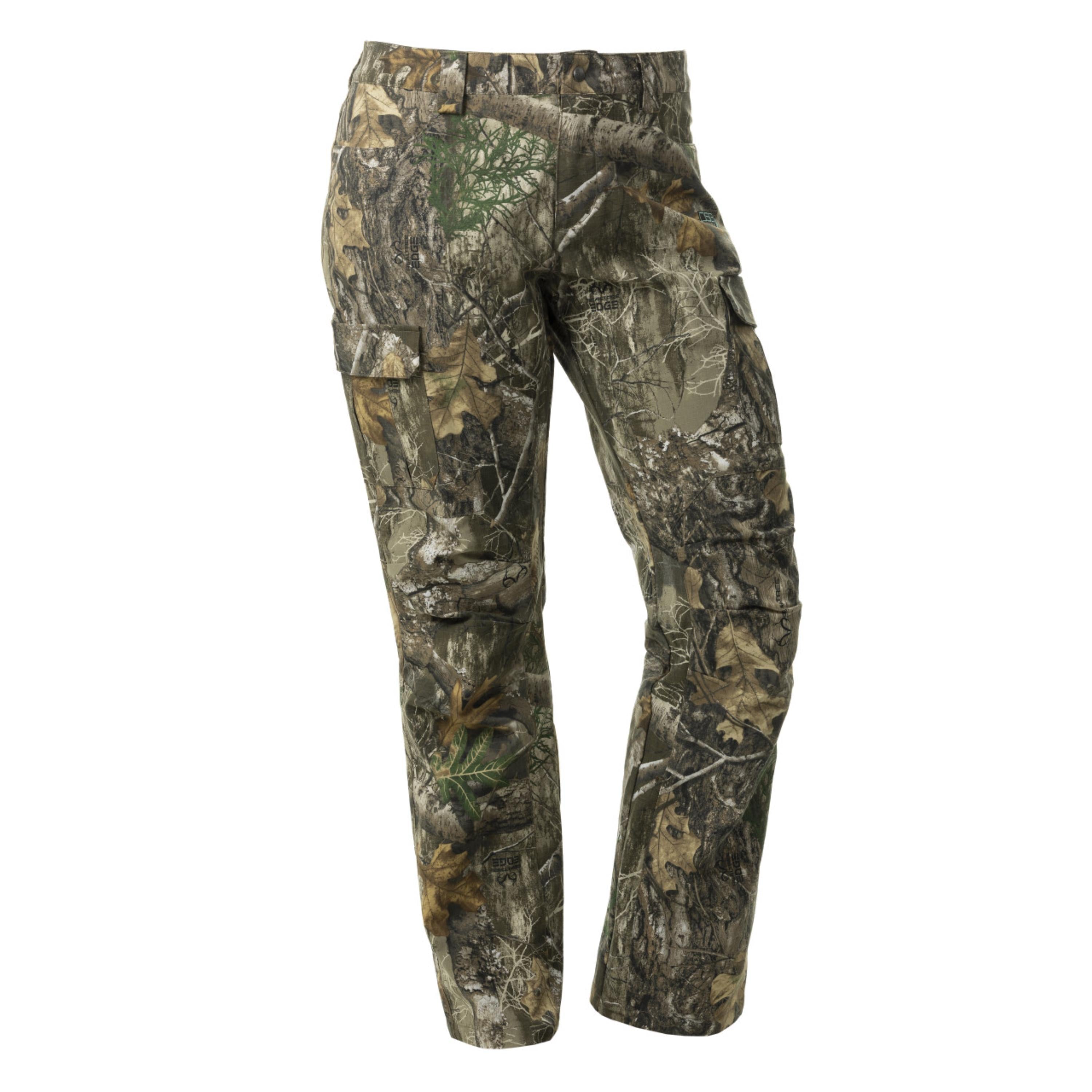 Camouflage field pants by DSG Outerwear with multiple pockets and rugged design for outdoor activities.