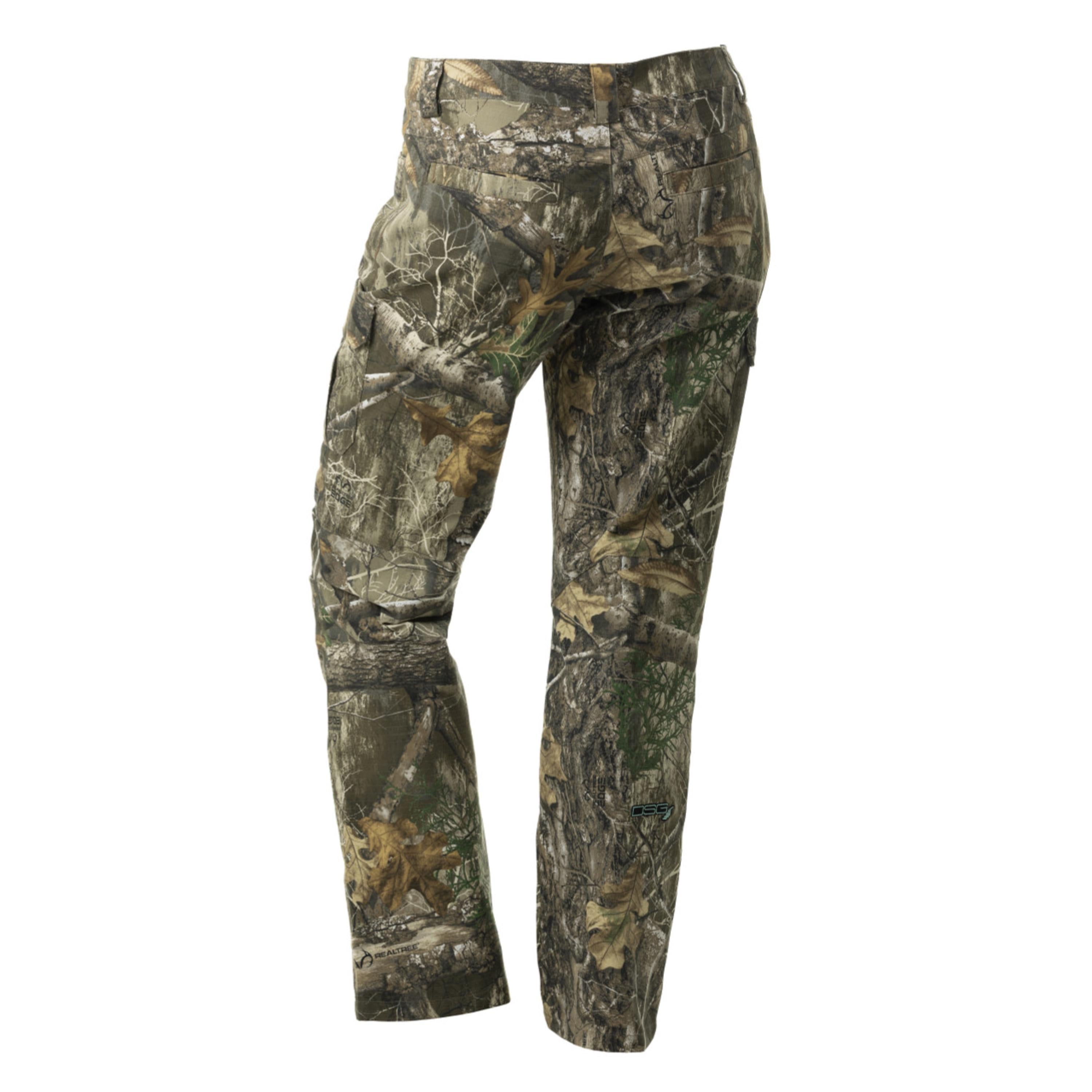 Camouflage field pants by DSG Outerwear featuring durable fabric and multiple pockets for outdoor activities.