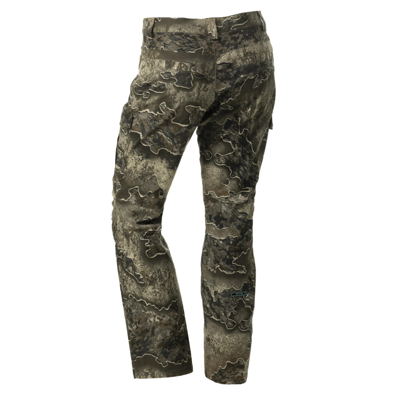 Camouflage DSG OUTERWEAR field pants with multiple pockets and rugged fabric, suitable for outdoor activities and tactical wear.