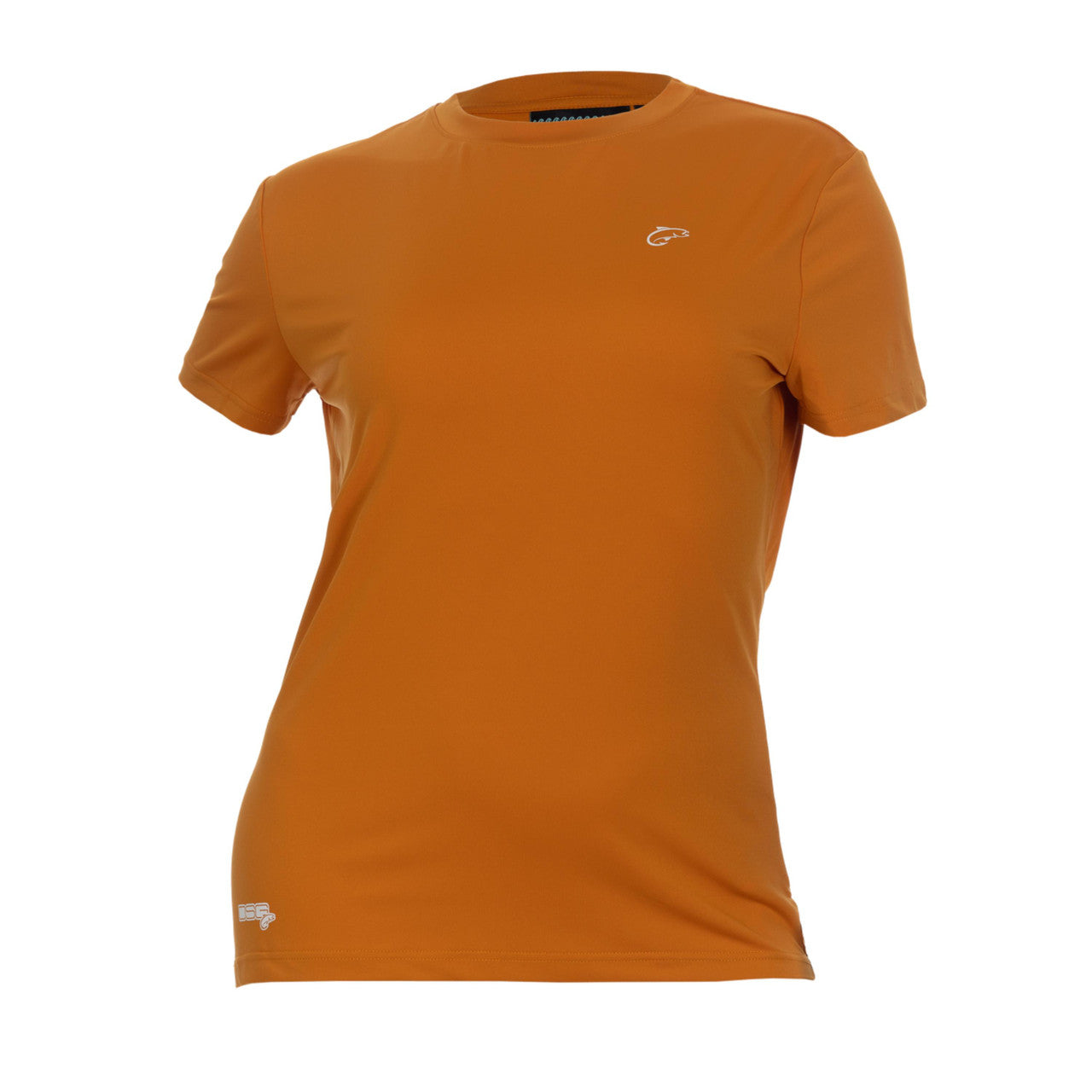 Fitted short sleeve shirt by DSG Outerwear with UPF 50+ sun protection, displayed on a neutral background.