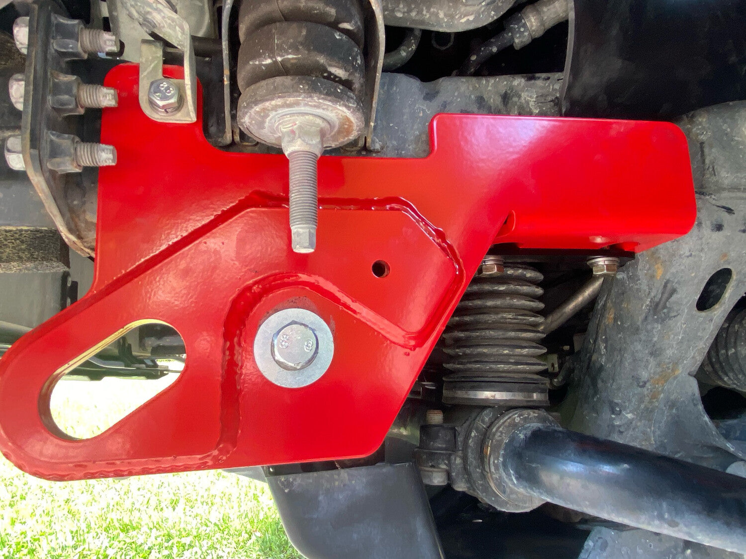 Apex Overland KDSS 5th Gen 4Runner front recovery points installed on vehicle for off-road recovery and towing.