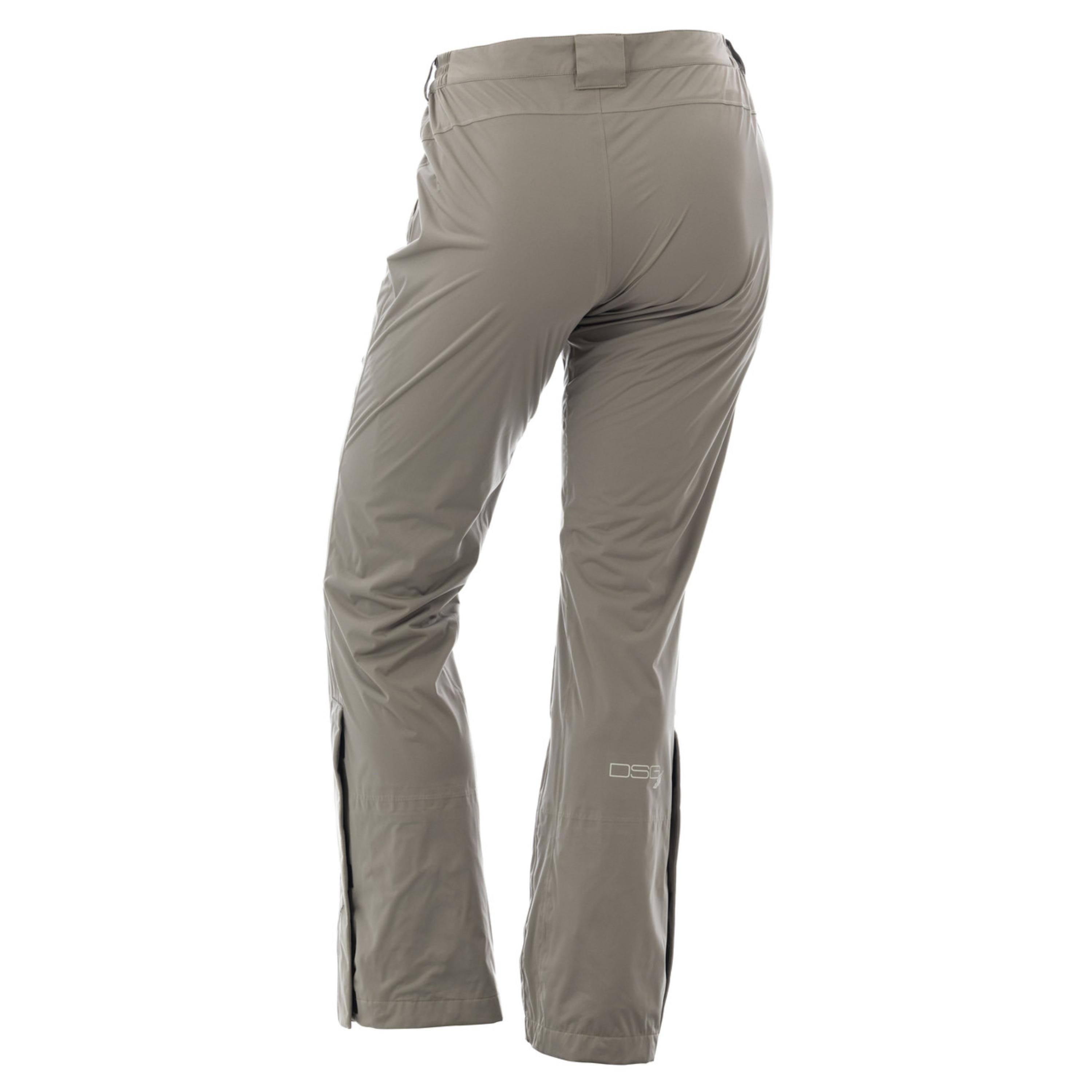 DSG Outerwear Nova Rain Pant in black, waterproof outdoor pants with adjustable waist and secure zippers, designed for rain protection.