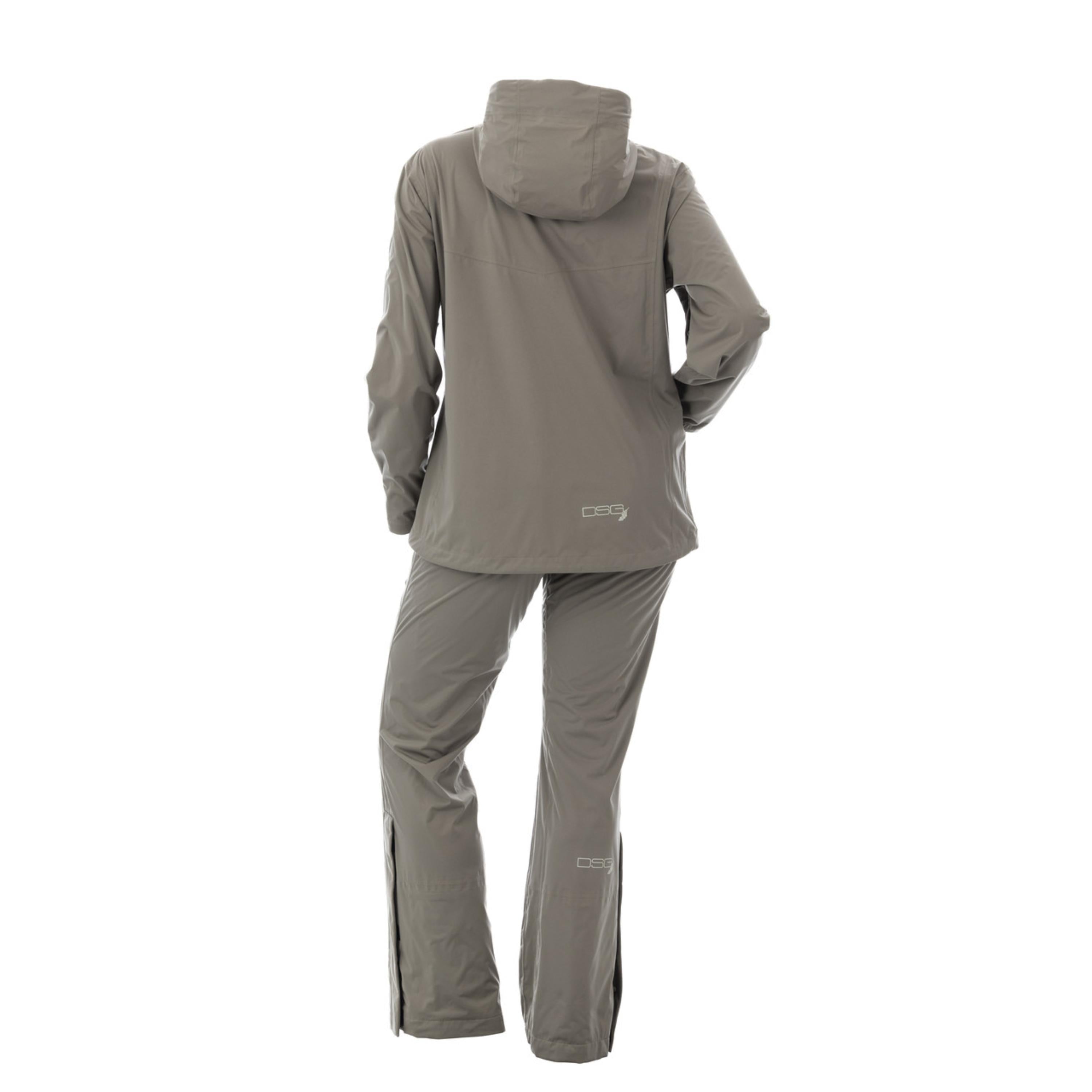 DSG OUTERWEAR Nova Rain Pant in waterproof fabric, shown with adjustable waistband and sealed seams for outdoor rain protection.