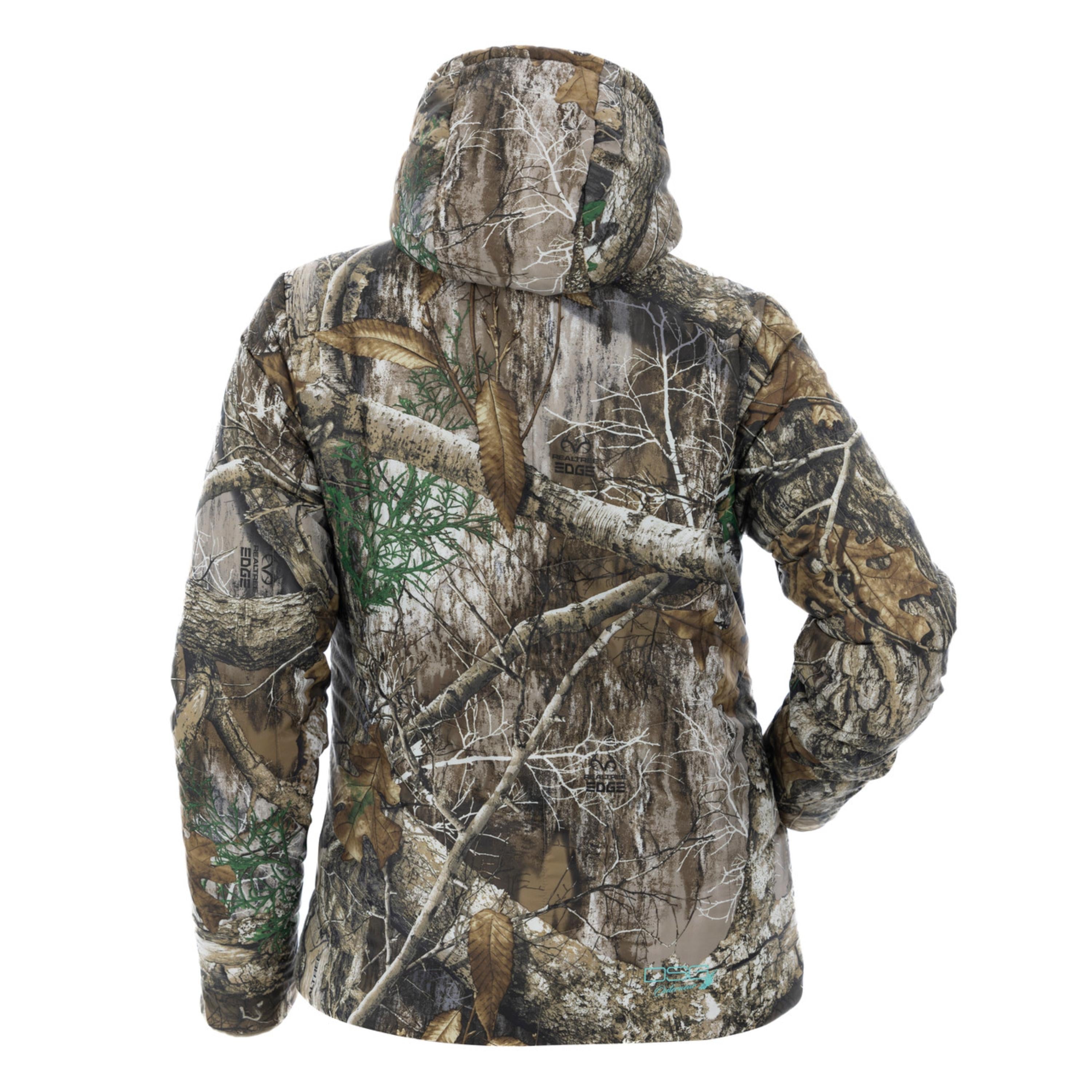 Reversible puffer jacket by DSG Outerwear showing both quilted black and shiny silver sides, lightweight and insulated for cold weather.