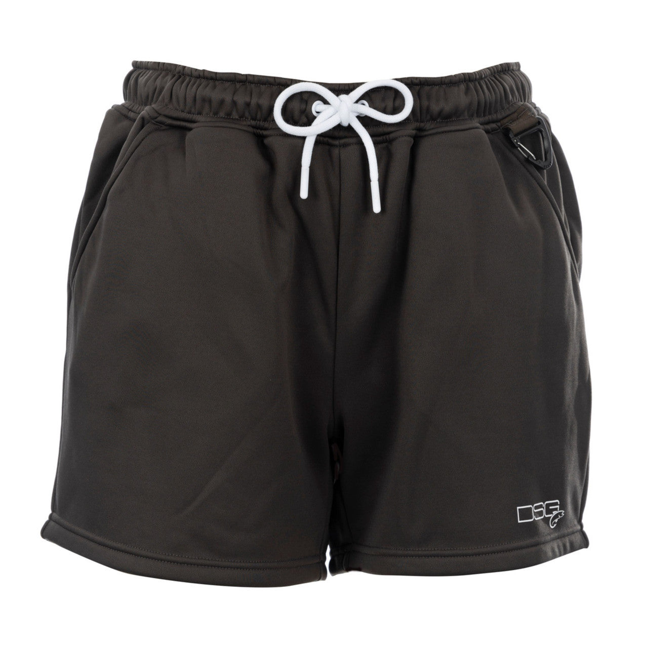DSG OUTERWEAR Sarah Sweat Short shown in black, casual athletic shorts with elastic waistband and relaxed fit.