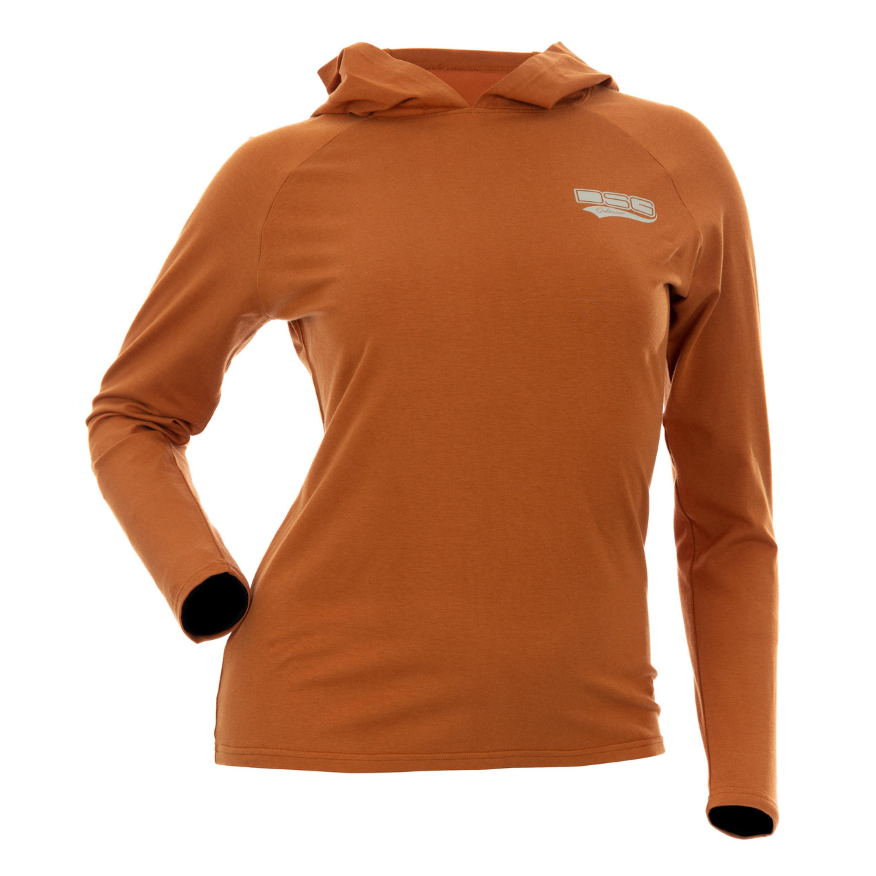 Bamboo hooded shirt with UPF 30+ from DSG OUTERWEAR, featuring a relaxed fit and natural bamboo fabric.