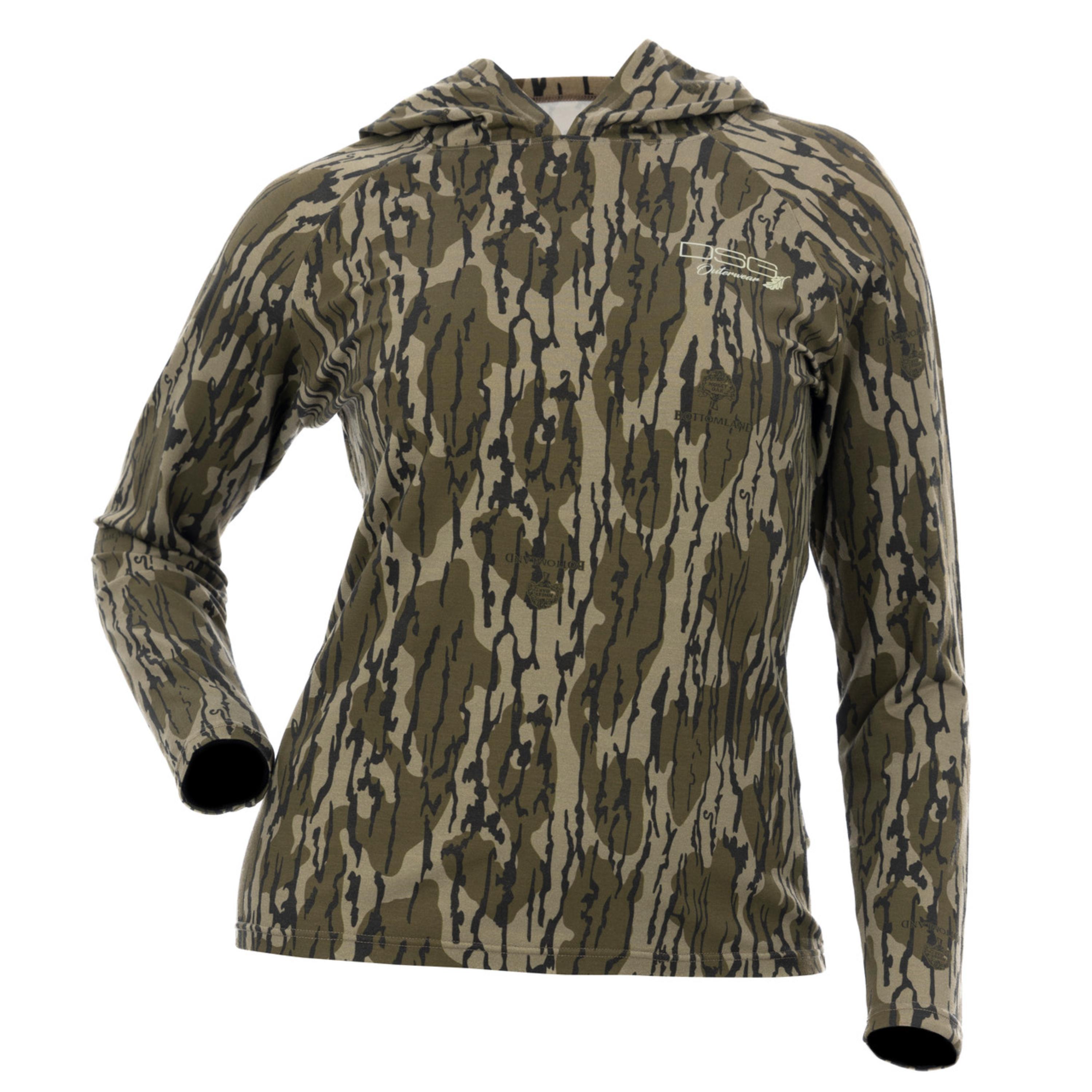 Bamboo hooded shirt by DSG OUTERWEAR with UPF 30+ sun protection, featuring a relaxed fit and soft bamboo fabric.
