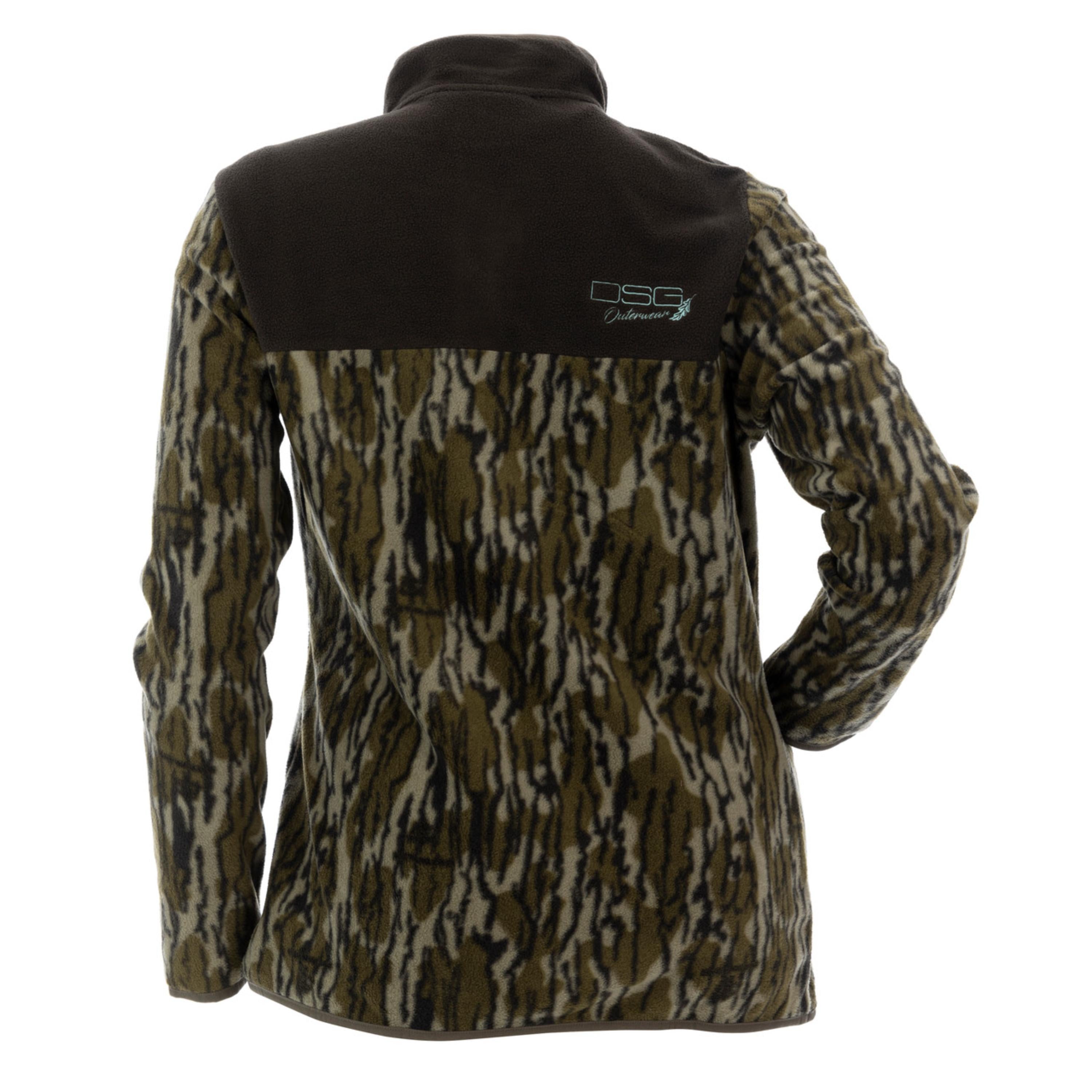 Gianna 2.0 Pullover in Mossy Oak Bottomland camouflage by DSG Outerwear, featuring a cozy, outdoor-ready design.
