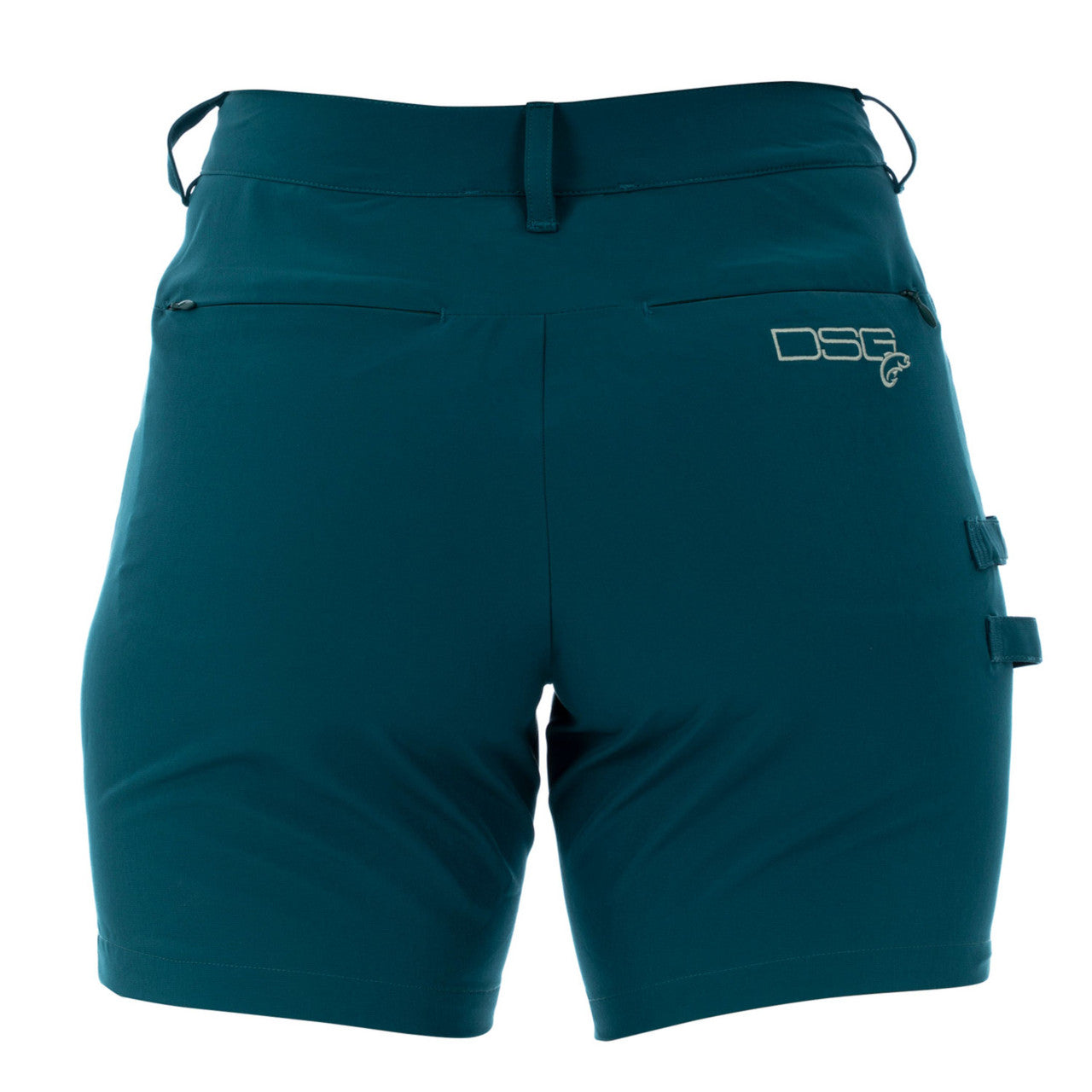 DSG OUTERWEAR Jolene Dock Short with UPF 50+ shown in a casual outdoor setting, featuring lightweight fabric and a relaxed fit.
