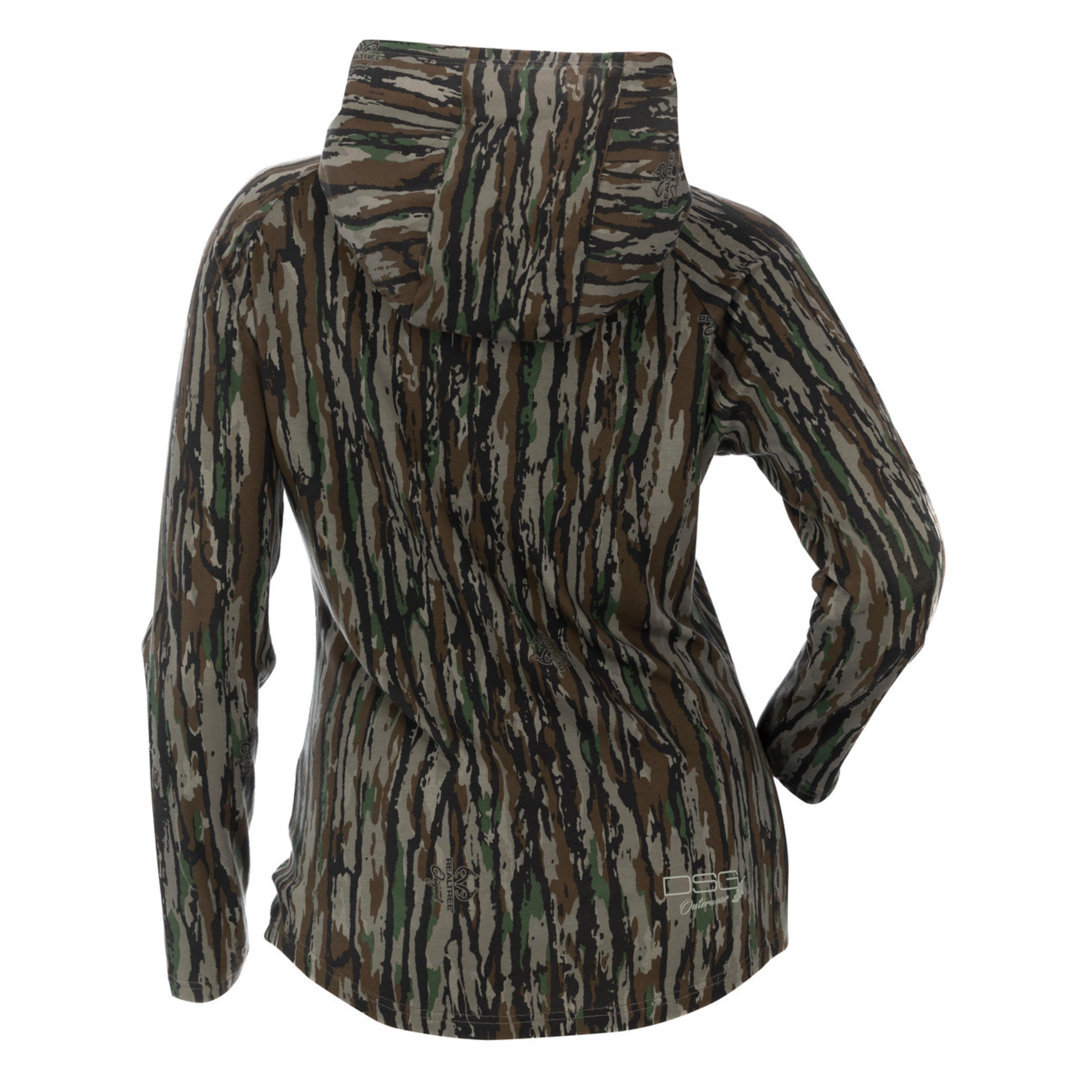 Bamboo hooded shirt from DSG OUTERWEAR with UPF 30+ sun protection, displayed in natural fabric and relaxed fit style.