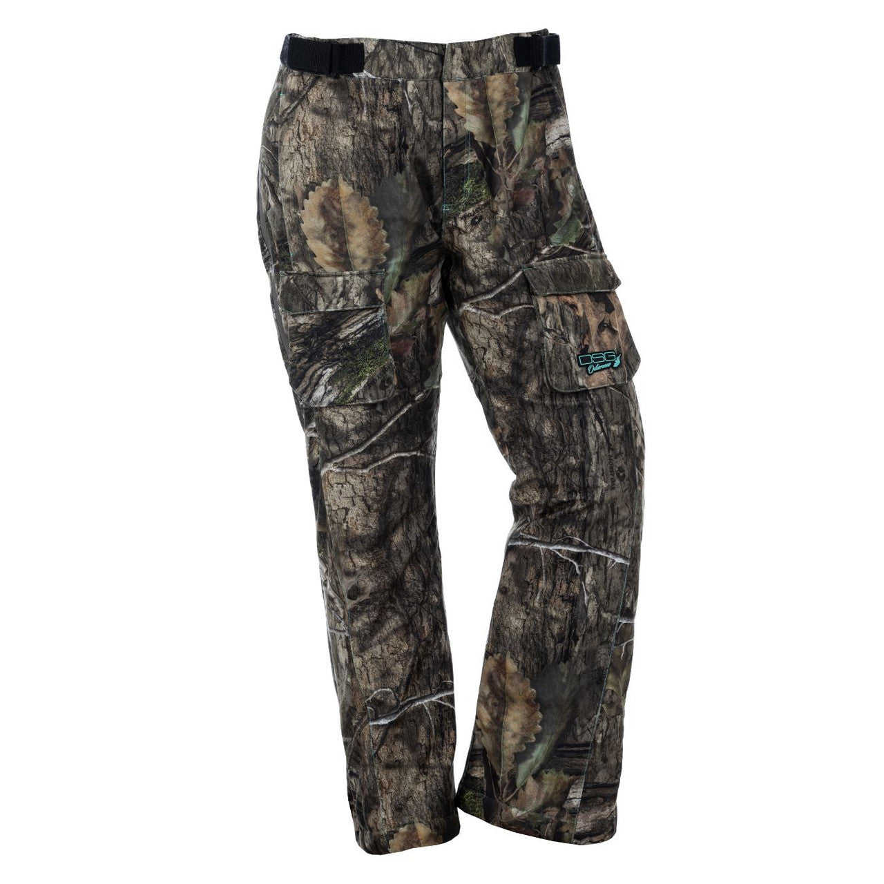 Kylie 5.0 bib pants by DSG Outerwear, navy waterproof outdoor pants with adjustable straps and reinforced knees.